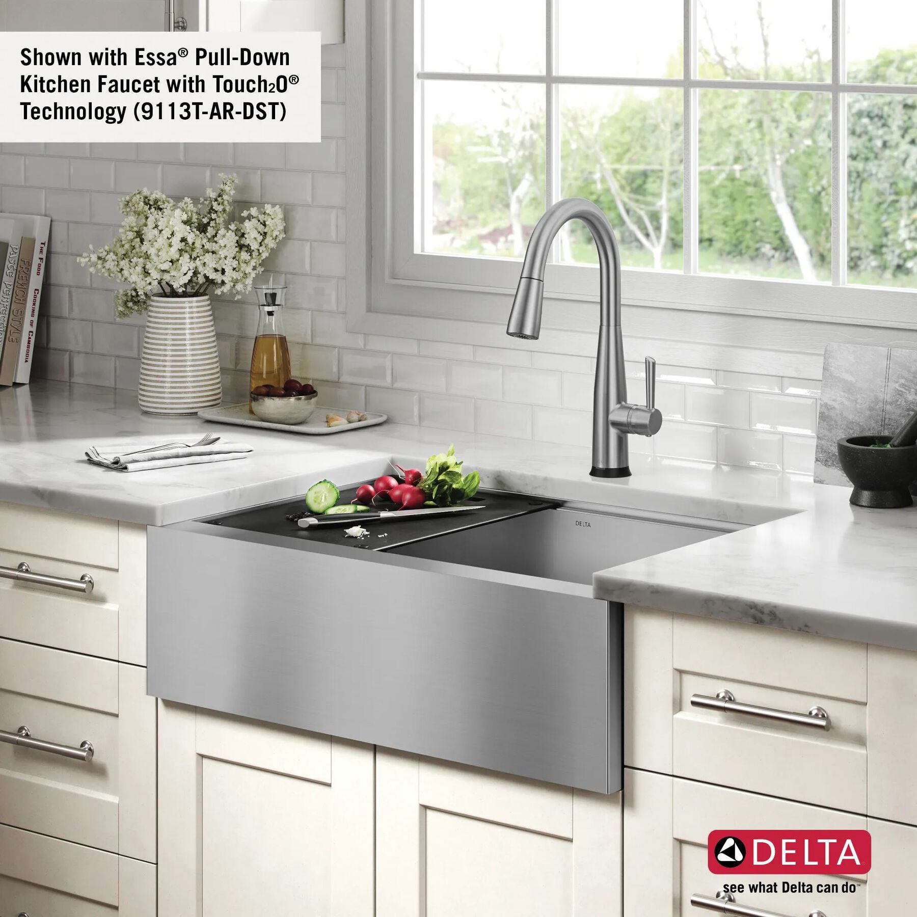30&rdquo; Workstation Undermount&nbsp;Single Bowl&nbsp;16 Gauge Stainless Steel&nbsp;Farmhouse Apron Front Kitchen Sink&nbsp;with&nbsp;WorkFlow&trade; Ledge and Accessories